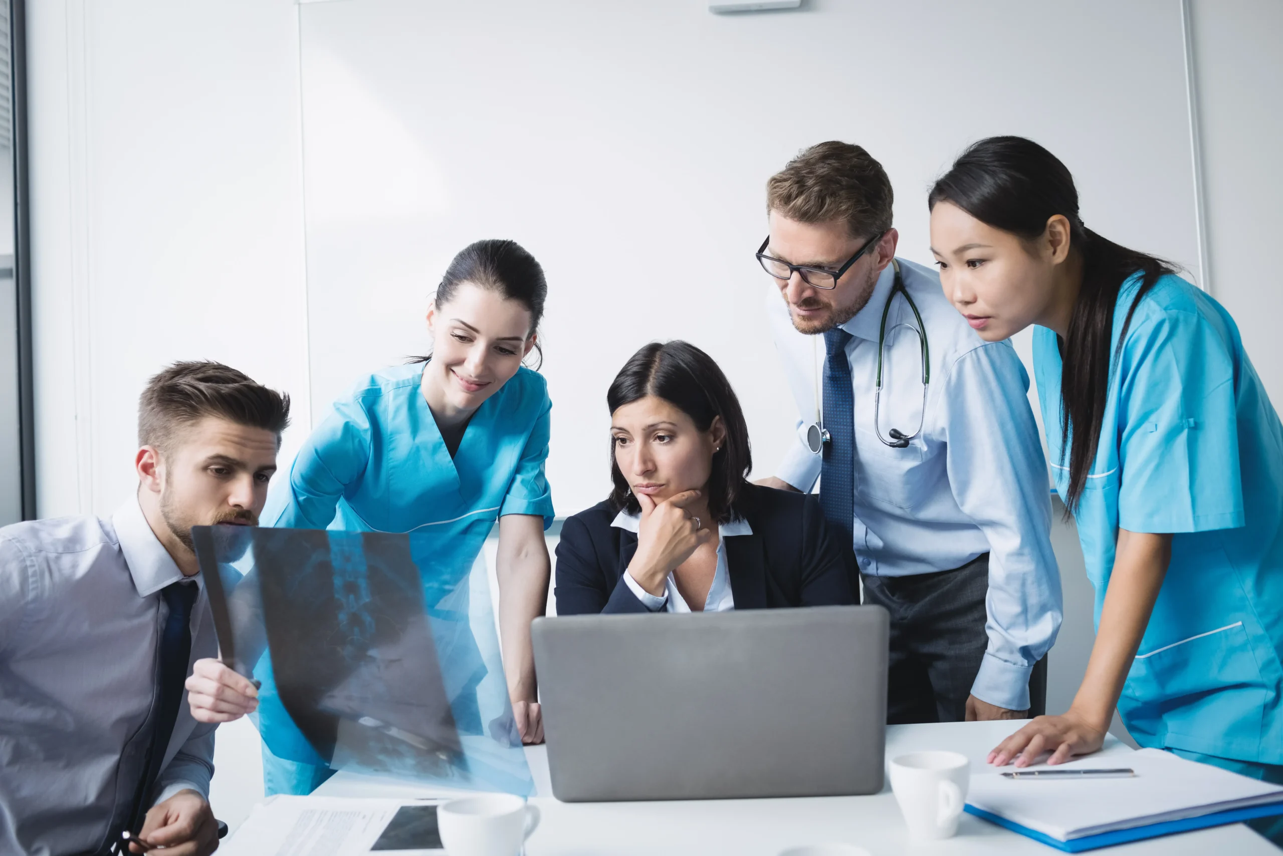 Diverse students in healthcare training